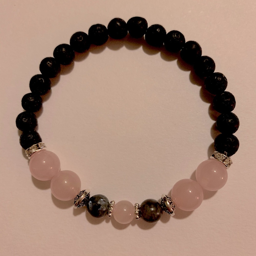 Handmade healing stone diffuser bracelet